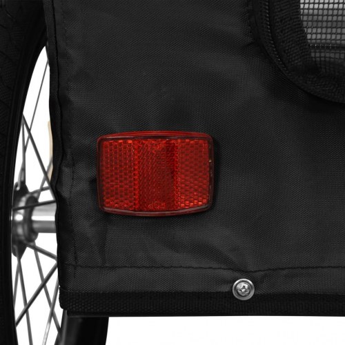 Cykeltrailer til kæledyr i oxfordstof og jern - sort