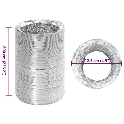 Ventilationsslange 6 m Ø12,5 cm aluminium