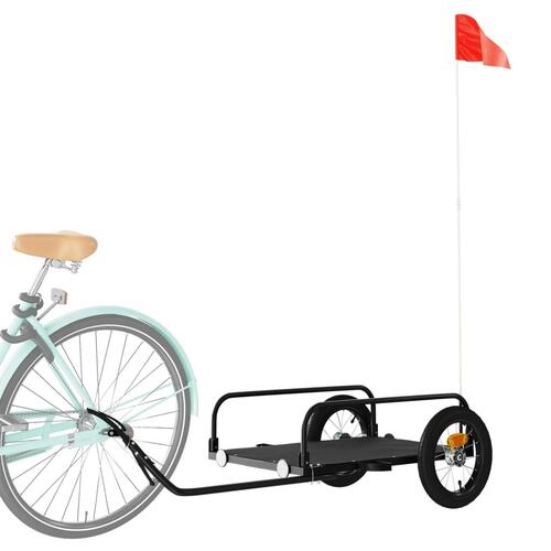 Cykelanhænger 122x53x31 cm jern sort