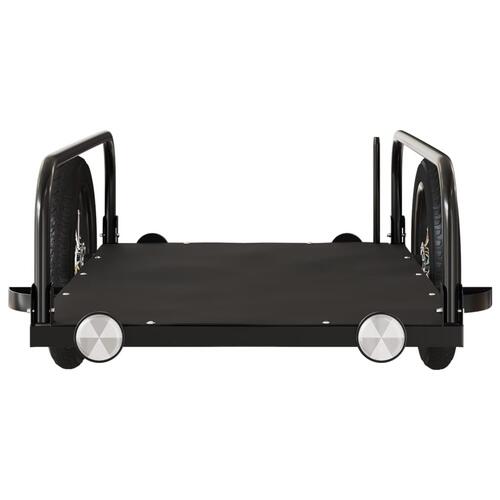 Cykelanhænger 122x53x31 cm jern sort