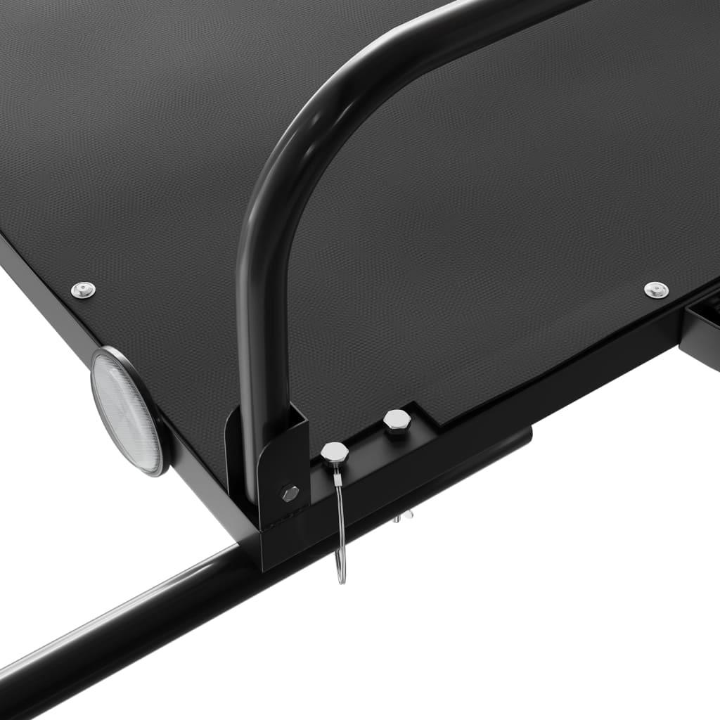 Cykelanhænger 122x53x31 cm jern sort
