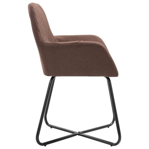 Spisebordsstole 4 stk. stof brun