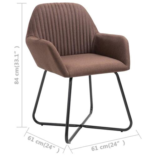 Spisebordsstole 4 stk. stof brun
