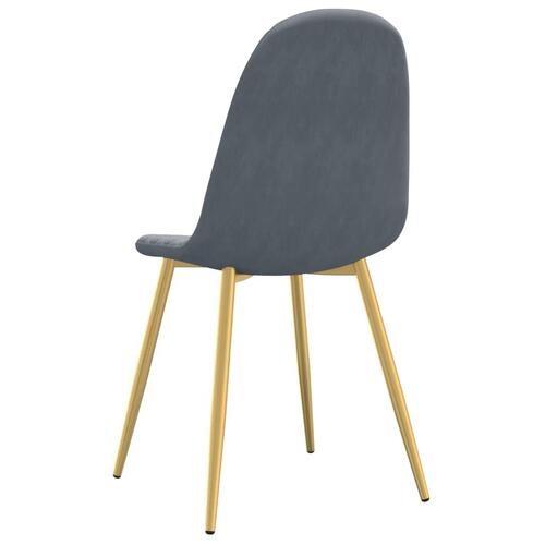 Spisebordsstole 6 stk. velour mørkegrå