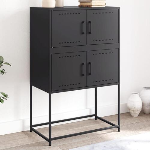 Skænk 68,5x38,5x107 cm stål sort
