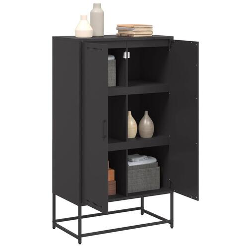 Skab 68,5x38,5x123,5 cm stål sort