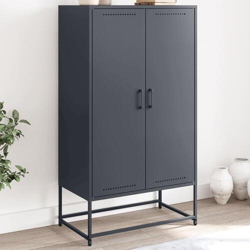 Skab 68,5x38,5x123,5 cm stål antracitgrå