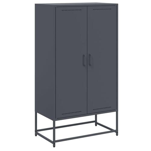 Skab 68,5x38,5x123,5 cm stål antracitgrå