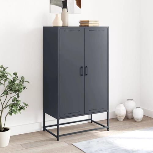 Skab 68,5x38,5x123,5 cm stål antracitgrå