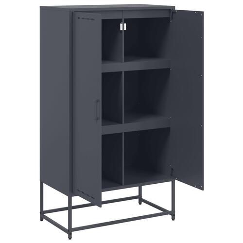 Skab 68,5x38,5x123,5 cm stål antracitgrå