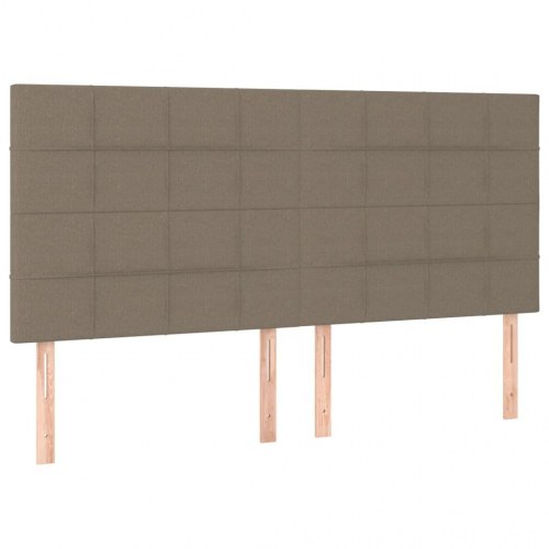 Kontinentalseng med madras 180x200 cm - stof, gråbrun
