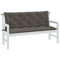 Hynder til havebænk 2 stk. 150x50x7 cm stof meleret mørkegrå