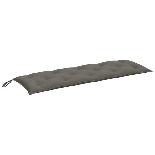Hynder til havebænk 2 stk. 150x50x7 cm stof meleret mørkegrå