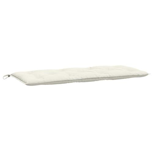 Hynder til havebænk 2 stk. 120x50x7 cm stof meleret cremefarvet