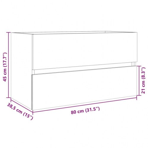Vaskeskab 80 x 38,5 x 45 cm - sonoma-eg