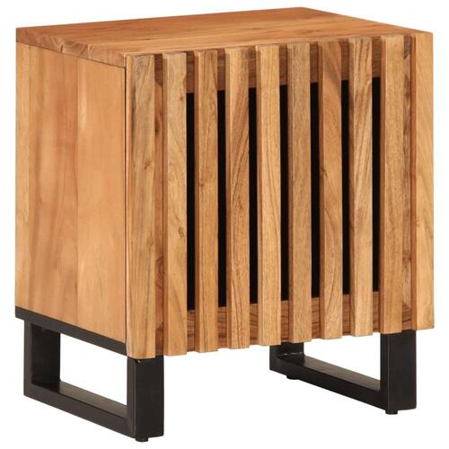 Sengeborde 2 stk. 40x34x46 cm massivt akacietræ