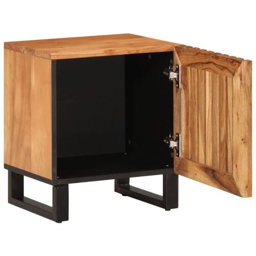 Sengeborde 2 stk. 40x34x46 cm massivt akacietræ