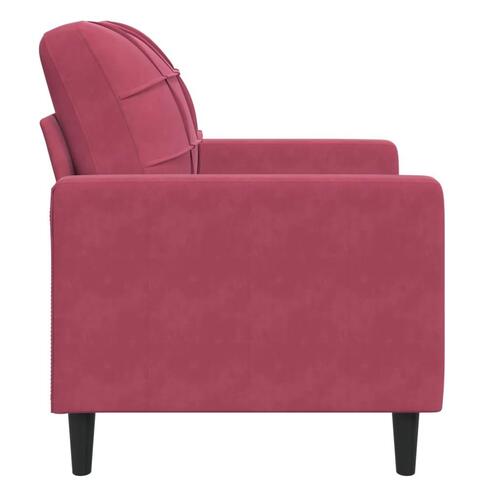 Lænestol 60 cm velour vinrød