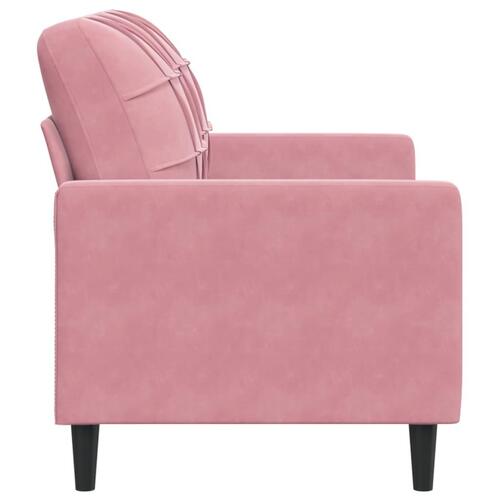 2-personers sofa 120 cm fløjl lyserød