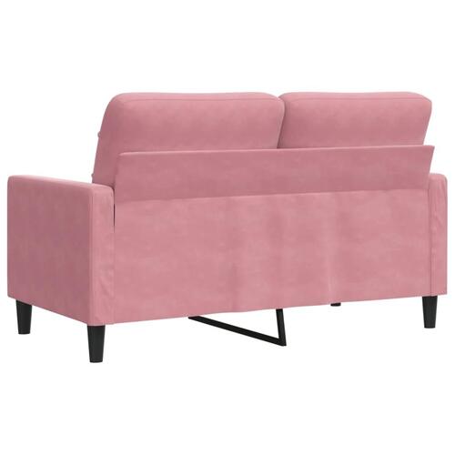2-personers sofa 120 cm fløjl lyserød