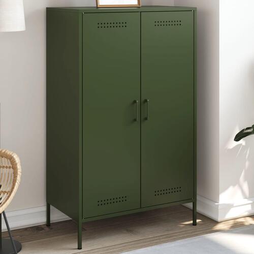 Højskab 68x39x113 cm stål olivengrøn