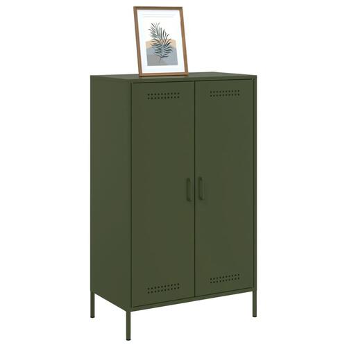 Højskab 68x39x113 cm stål olivengrøn