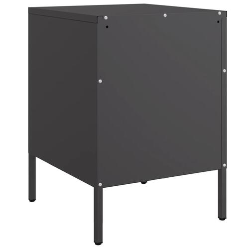 Sengeborde 2 stk. 36x39x50,5 cm stål sort