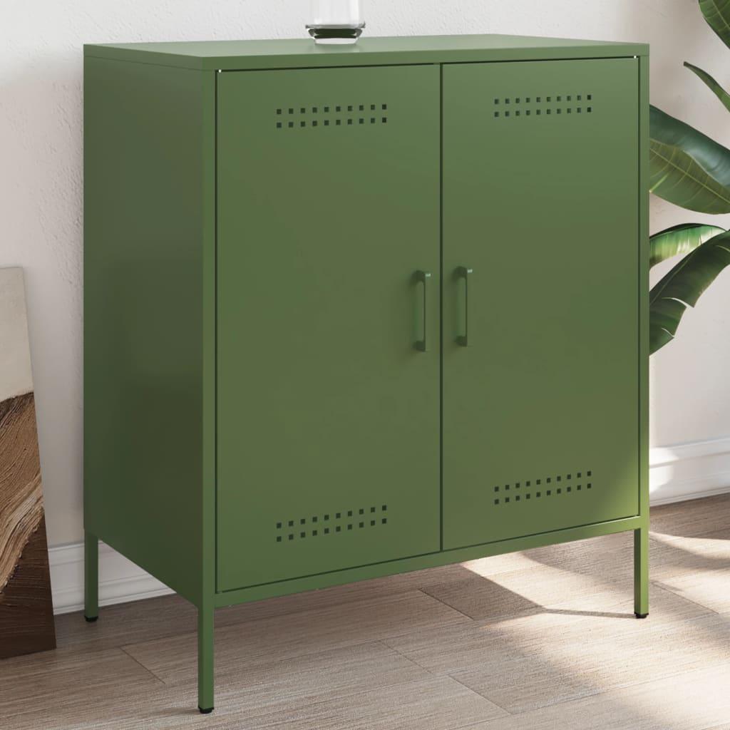 Skab 68x39x79 cm stål olivengrøn