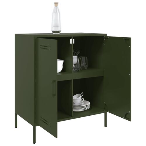 Skab 68x39x79 cm stål olivengrøn