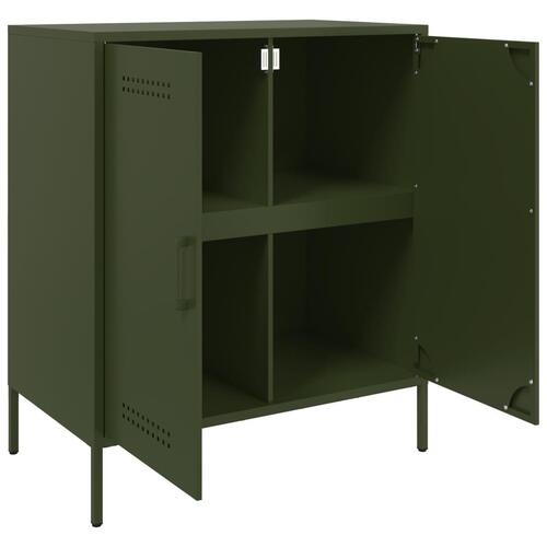 Skab 68x39x79 cm stål olivengrøn
