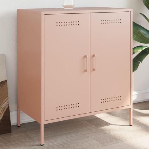 Skab 68x39x79 cm stål lyserød
