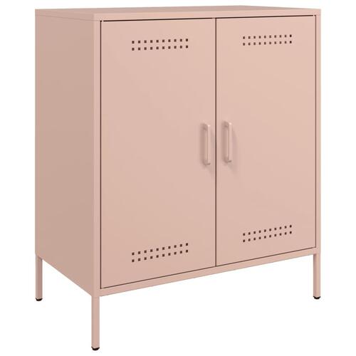 Skab 68x39x79 cm stål lyserød