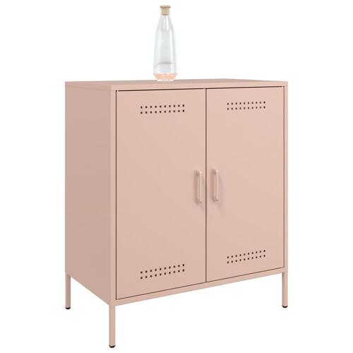 Skab 68x39x79 cm stål lyserød