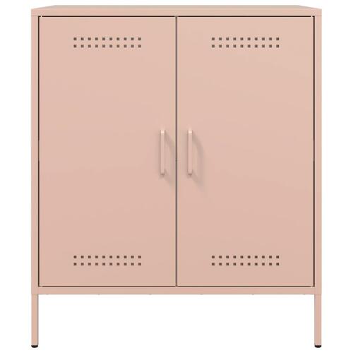 Skab 68x39x79 cm stål lyserød