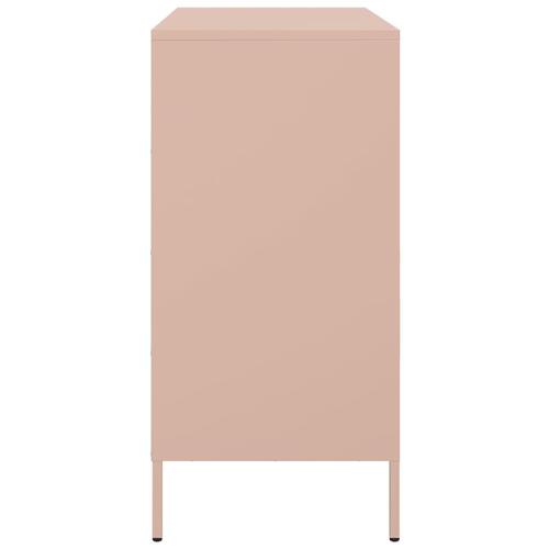 Skab 68x39x79 cm stål lyserød