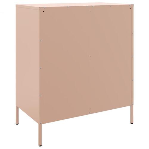 Skab 68x39x79 cm stål lyserød