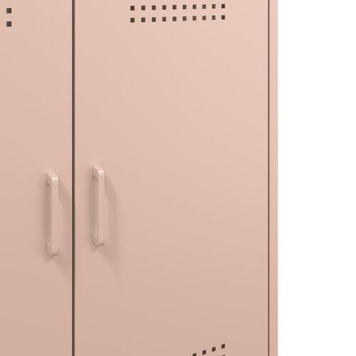 Skab 68x39x79 cm stål lyserød