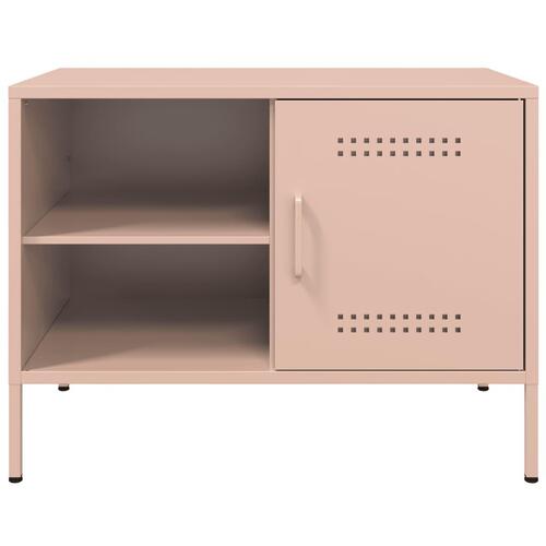 Tv-bord 68x39x50,5 cm stål lyserød