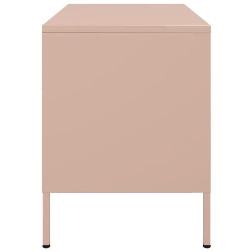 Tv-bord 68x39x50,5 cm stål lyserød