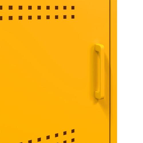 Tv-bord 100,5x39x50,5 cm stål sennepsgul