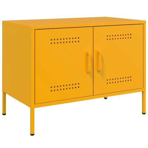 Tv-bord 68x39x50,5 cm stål sennepsgul