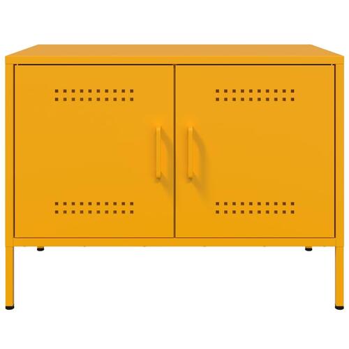 Tv-bord 68x39x50,5 cm stål sennepsgul
