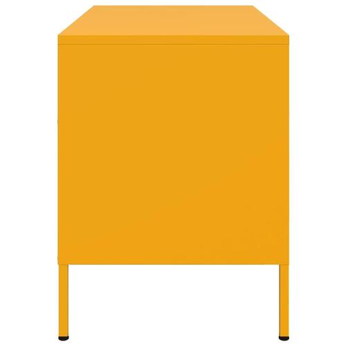 Tv-bord 68x39x50,5 cm stål sennepsgul