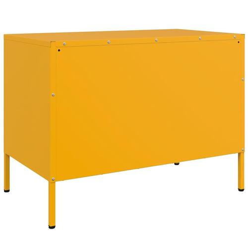 Tv-bord 68x39x50,5 cm stål sennepsgul