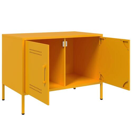 Tv-bord 68x39x50,5 cm stål sennepsgul