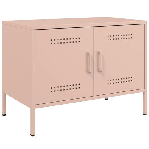 Tv-borde 2 stk. 68x39x50,5 cm stål lyserød