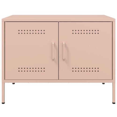 Tv-borde 2 stk. 68x39x50,5 cm stål lyserød