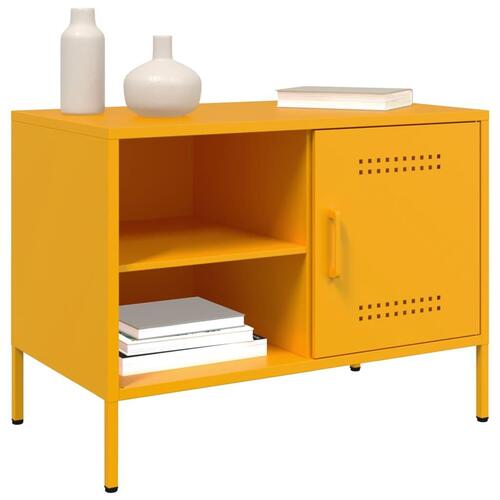 Tv-borde 2 stk. 68x39x50,5 cm stål sennepsgul
