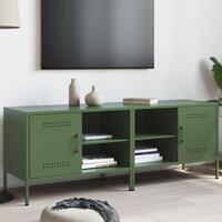 Tv-borde 2 stk. 68x39x50,5 cm stål olivengrøn