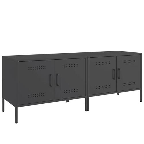 Tv-borde 2 stk. 68x39x50,5 cm stål sort